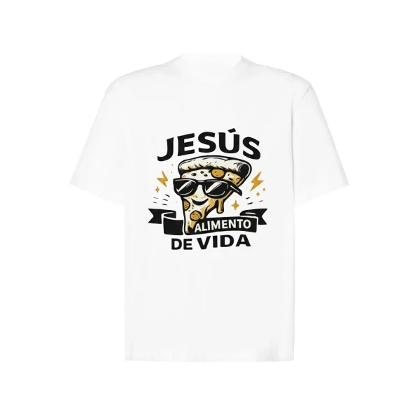 Camiseta Oversize Blanca Alimento de Vida