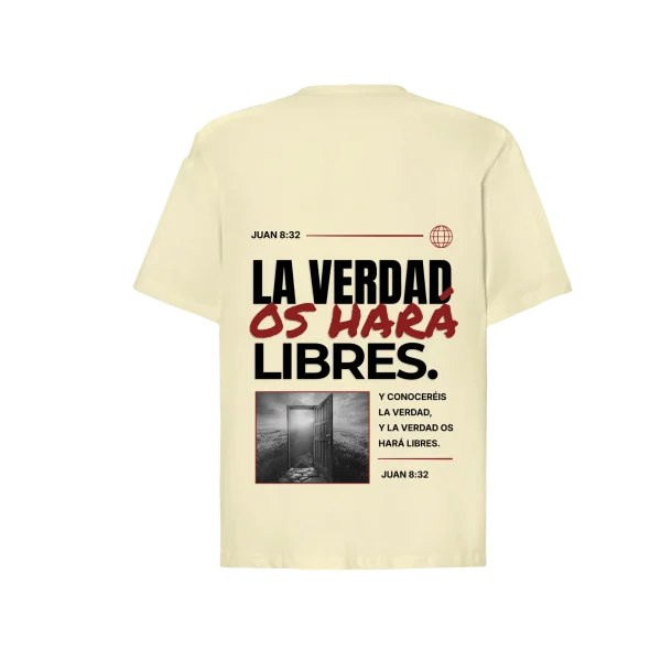CAMISETA CRISTIANA OVERSIZE BEIGE