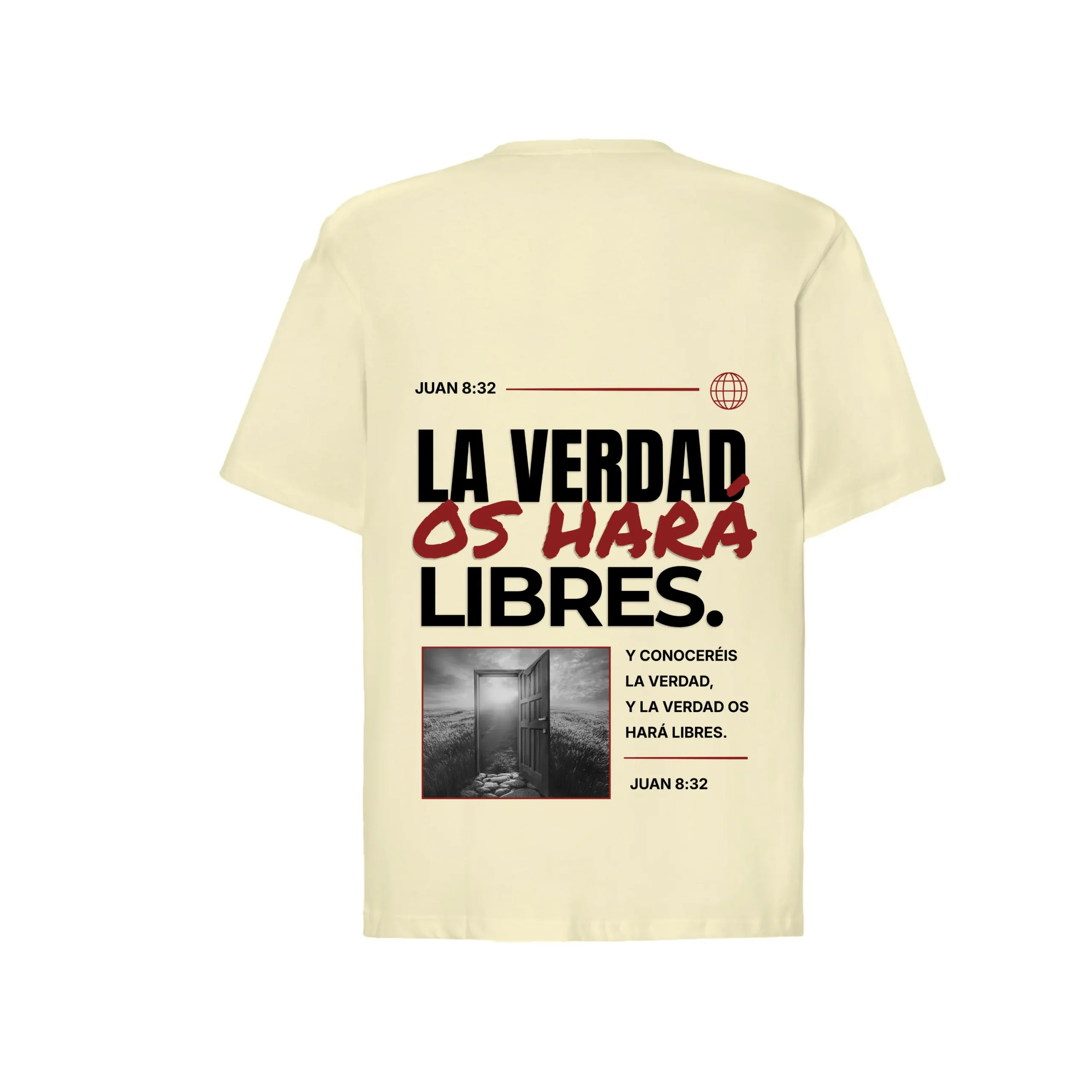 CAMISETA CRISTIANA OVERSIZE JUAN BEIGE